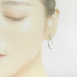 K18WG Bông tai kim cương hình vòng 0.70CT - Hàng hiệu Chính hãng 870316