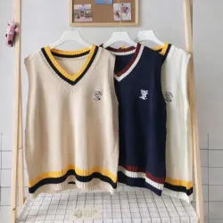 Áo gile len thêu hình mèo 1010573