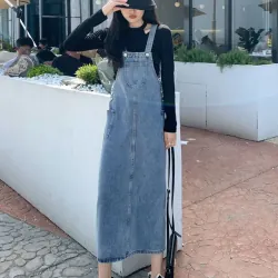 Váy yếm jean bò dáng dài  780680