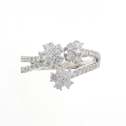 Nhẫn kim cương hoa K18WG 0.75CT - Hàng hiệu Authentic 854126