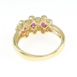 Nhẫn ruby K18YG hoa 0.67CT 665460