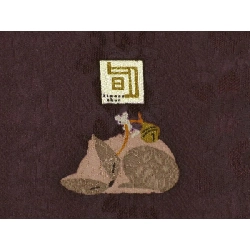 Áo kimono thăm viếng với họa tiết vàng và thêu shibori - Hàng hiệu Authentic 876838