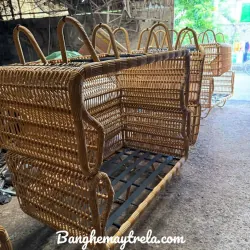 Bàn ghế sofa tổ yến nhựa giả mây 927619