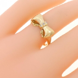 Nhẫn kim cương K18YG hình ruy băng 0.03CT 669182