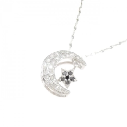 K18WG Mặt Trăng × Ngôi Sao Dây Chuyền Kim Cương 0.25CT - Hàng hiệu Chính Hãng 860732