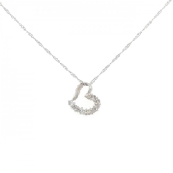 Dây chuyền kim cương hình trái tim PT900/PT850 0.1CT - Hàng hiệu Chính hãng