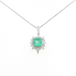 Dây chuyền Emerald PT900/PT850 1.68CT - Hàng hiệu Authentic