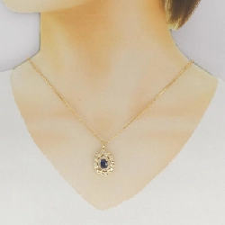 Dây chuyền Sapphire K18YG 1.33CT - Hàng hiệu Chính hãng 858658