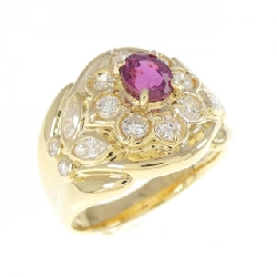 Nhẫn Ruby K18YG 0.68CT - Hàng hiệu Chính hãng