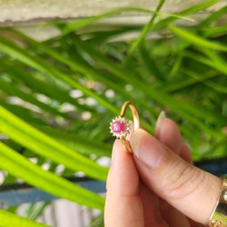 Nhẫn vàng 10k mặt Ruby tuyệt đẹp  142513