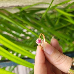 Nhẫn vàng 10k mặt Ruby tuyệt đẹp  142513