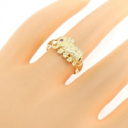 Nhẫn Ruby K18YG Hình Voi - Hàng hiệu Chính hãng 852836