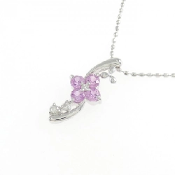 K18WG Hoa Sapphire Dây Chuyền - Hàng hiệu Chính hãng 859029