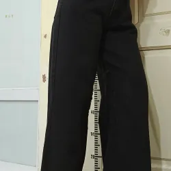 Quần jeans đen ống rộng 1031658