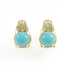 K18YG Turquoise Bông tai - Hàng hiệu Chính hãng