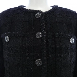 Áo khoác không cổ CHANEL 635390