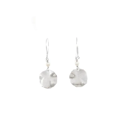 K18WG Bông tai ngọc trai nước ngọt - Hàng hiệu Authentic