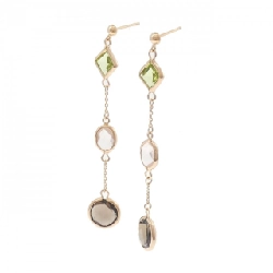 K18PG Bông tai thạch anh - Hàng hiệu Authentic 872833