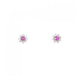 PT900 Bông tai Ruby 0.16CT - Hàng hiệu Chính hãng