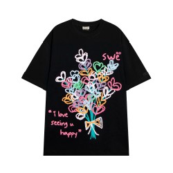 Áo thung SWE HAPPY TEE - BLACK size L CHÍNH HÃNG