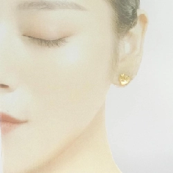 K18YG Bông tai hình trái tim - Hàng hiệu Chính hãng 869986