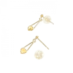 K18YG Bông tai hình trái tim Citrine - Hàng hiệu Chính hãng 868740