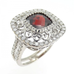 Nhẫn Garnet K18WG - Hàng hiệu Chính hãng