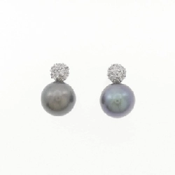 Bông tai ngọc trai đen K18WG/K14WG 9.8mm - Hàng hiệu Chính hãng