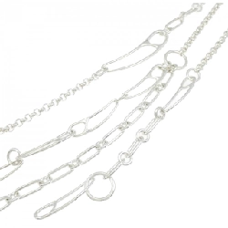 Hàng hiệu Authentic - Dây chuyền Hermes Chaine d'Ancre Punk Đa sắc 845541