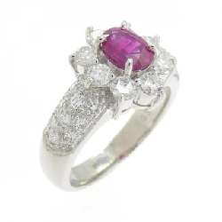 Nhẫn Ruby PT900 0.630CT - Hàng hiệu Chính hãng