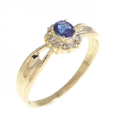 Nhẫn Sapphire K18YG 0.16CT