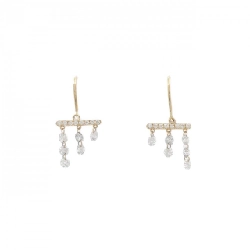 K18YG Bông tai kim cương 1.01CT - Hàng hiệu Chính hãng