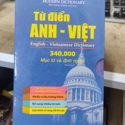 Từ điển Anh Việt 340.000 mục từ và định nghĩa. Sách mới