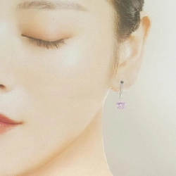 K18WG Bông tai hoa Sapphire 1.11CT - Hàng hiệu Chính hãng 871140