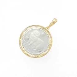 K18YG(枠) Đồng xu Mặt dây chuyền - Hàng hiệu Chính hãng 863019