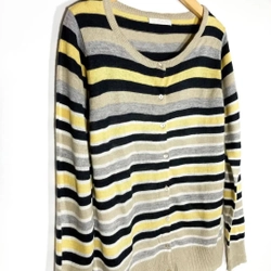 Áo Cardigan Nhật Kẻ Ngang Nhà Elle Planete , chất len mỏng.Size SM
 445300