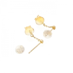 K18YG Citrine Bông tai - Hàng hiệu Chính hãng 868690