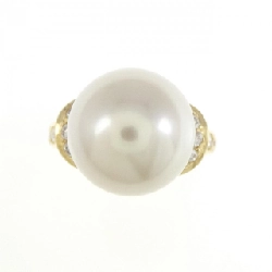 Nhẫn ngọc trai trắng K18YG 12.7mm 670671