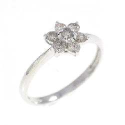 Nhẫn kim cương hoa K10WG 0.20CT - Hàng hiệu Authentic