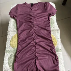 Đầm body nhún H&M mua ở store VN, size S, hồng ruốc 1026483