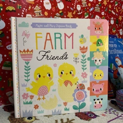 Sách ngoại văn Make And Play Jigsaw Book: Farm Friends, Mới, board book cho bé