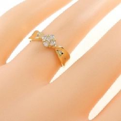 Nhẫn kim cương hoa K18YG 0.20CT 671424