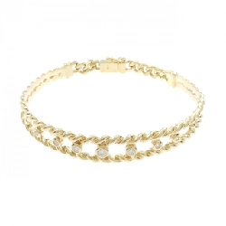 K18YG Vòng tay kim cương 0.27CT - Hàng hiệu Chính hãng