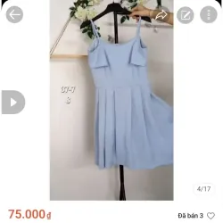 Váy hai dây nữ màu xanh trời 1044726