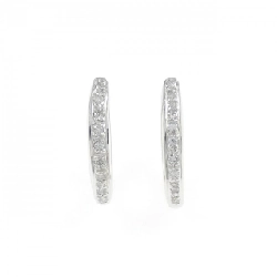 Khuyên tai hình vòng kim cương 18KWG - Hàng hiệu Chính hãng