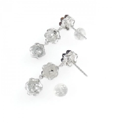 K18WG Bông tai hoa Onyx - Hàng hiệu Chính hãng 868402