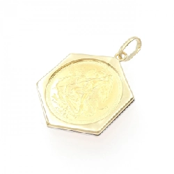 K18YG/PT(khung) Mặt dây chuyền đồng tiền - Hàng hiệu Chính hãng 862316