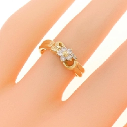 Nhẫn kim cương hoa K18YG 0.14CT 673354