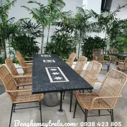 Ghế cafe mây nhựa giá rẻ 660073