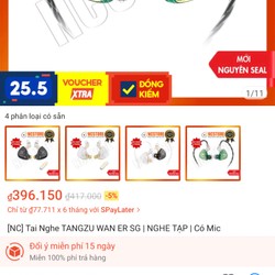 Tangzu Wan'er SG IEM mới 99% (BH 6th, tặng dongle type C Asus) 146917